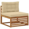 Ensemble de canapés d'extérieur 4 pcs Naturel et Beige 526571526571