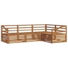 Ensemble de canapés d'extérieur 4 pcs Naturel 526572526572