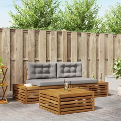 Ensemble de canapés d'extérieur 3 Pièce Gris Naturel et Clair 526573526573