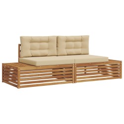 Ensemble de canapés d'extérieur 2 Pièce Naturel et Beige 526576526576