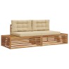 Ensemble de canapés d'extérieur 2 Pièce Naturel et Beige 526576526576