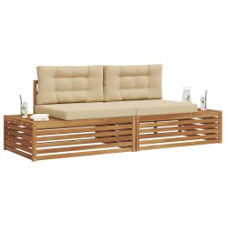 Ensemble de canapés d'extérieur 2 Pièce Naturel et Beige 526576526576