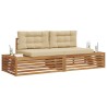 Ensemble de canapés d'extérieur 2 Pièce Naturel et Beige 526576526576
