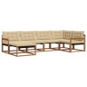 Ensemble de canapés d'extérieur 6 pcs Naturel et Beige 526579526579