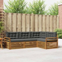 Ensemble de canapés d'extérieur 4 pcs Naturel et Anthracite 526580526580