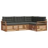 Ensemble de canapés d'extérieur 4 pcs Naturel et Anthracite 526580526580