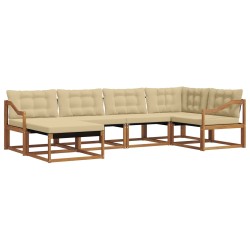 Ensemble de canapés d'extérieur 6 pcs Naturel et Beige 526584526584