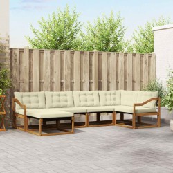 Ensemble de canapés d'extérieur 6 pcs Naturel et Crème 526588526588