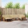 Ensemble de canapés d'extérieur 6 pcs Naturel et Beige 526589526589