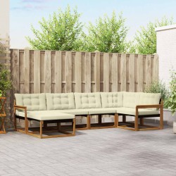 Ensemble de canapés d'extérieur 6 pcs Naturel et Crème 526594526594