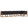 Ensemble de canapés d'extérieur 6 pcs Naturel et Noir 526596526596