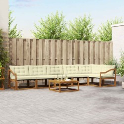 Ensemble de canapés d'extérieur 6 pcs Naturel et Crème 526598526598