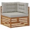 Ensemble de canapés d'extérieur 4 pcs Gris Naturel et Clair 526602526602