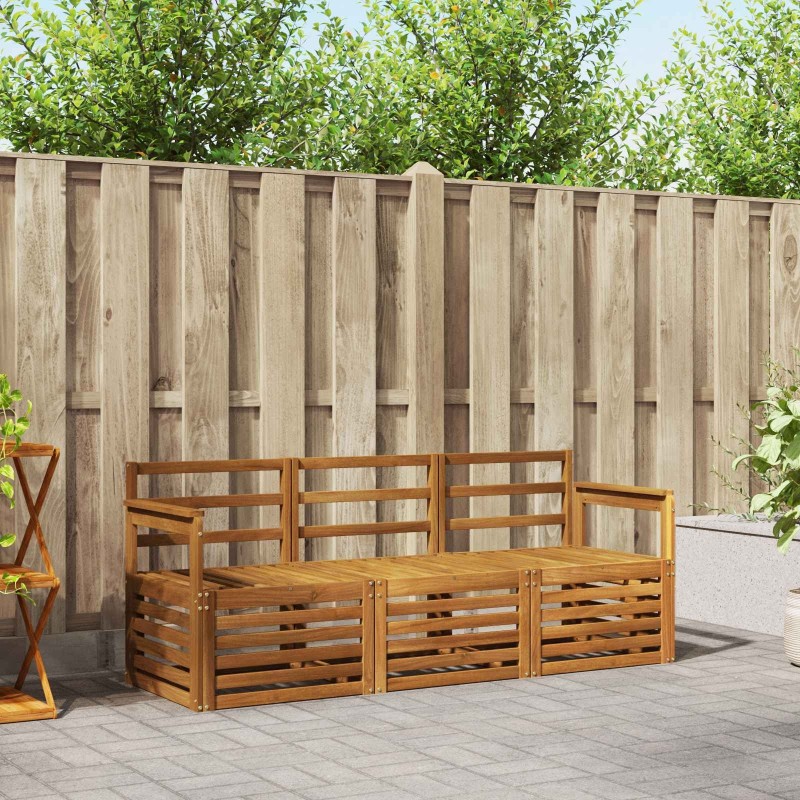 Ensembles de canapés 3 pcs Naturel Bois d'Acacia Massif 526606526606