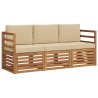 Ensembles de canapés avec coussin 3 pcs Naturel et Beige 526607526607