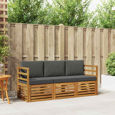 Ensembles de canapés avec coussin 3 pcs Naturel et Anthracite 526608526608