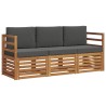 Ensembles de canapés avec coussin 3 pcs Naturel et Anthracite 526608526608