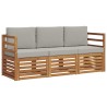 Ensembles de canapés avec coussin 3 pcs Gris Naturel et Clair 526609526609