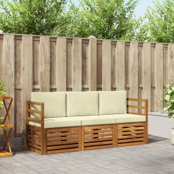 Ensembles de canapés avec coussin 3 pcs Naturel et Crème 526610526610