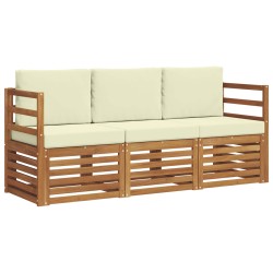 Ensembles de canapés avec coussin 3 pcs Naturel et Crème 526610526610