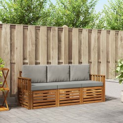 Ensembles de canapés avec coussin 3 pcs Gris Naturel et Clair 526613526613