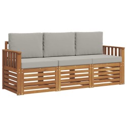Ensembles de canapés avec coussin 3 pcs Gris Naturel et Clair 526613526613