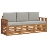 Ensembles de canapés avec coussin 3 pcs Gris Naturel et Clair 526613526613