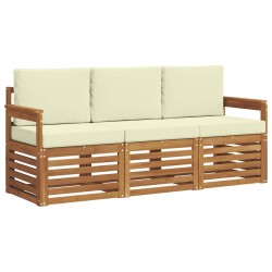 Ensembles de canapés avec coussin 3 pcs Naturel et Crème 526614526614