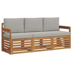 Ensembles de canapés avec coussin 3 pcs Gris Naturel et Clair 526615526615