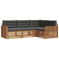Ensemble de canapés d'extérieur 4 pcs Naturel et Anthracite 526620526620