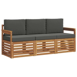 Ensembles de canapés avec coussin 3 pcs Naturel et Anthracite 526621526621