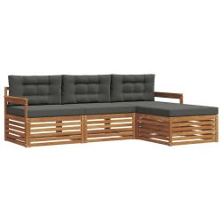 Ensemble de canapés d'extérieur 4 pcs Naturel et Anthracite 526623526623