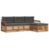 Ensemble de canapés d'extérieur 4 pcs Naturel et Anthracite 526623526623