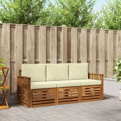 Ensembles de canapés avec coussin 3 pcs Naturel et Crème 526624526624