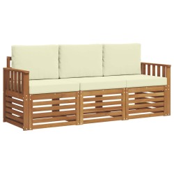 Ensembles de canapés avec coussin 3 pcs Naturel et Crème 526624526624