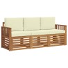 Ensembles de canapés avec coussin 3 pcs Naturel et Crème 526624526624