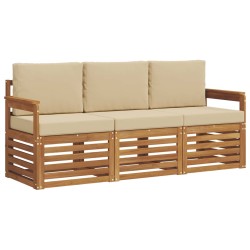 Ensembles de canapés avec coussin 3 pcs Naturel et Beige 526625526625