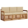 Ensembles de canapés avec coussin 3 pcs Naturel et Beige 526625526625