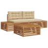 Ensemble de canapés d'extérieur 3 Pièce Naturel et Beige 526628526628