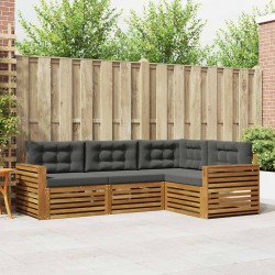 Ensemble de canapés d'extérieur 4 pcs Naturel et Anthracite 526629526629