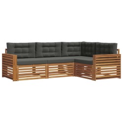 Ensemble de canapés d'extérieur 4 pcs Naturel et Anthracite 526629526629