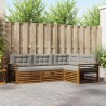 Ensemble de canapés d'extérieur 4 pcs Gris Naturel et Clair 526630526630
