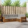 Ensemble de canapés d'extérieur 4 pcs Gris Naturel et Clair 526634526634