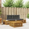 Ensemble de canapés d'extérieur 3 Pièce Naturel et Anthracite 526635526635