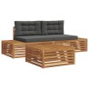 Ensemble de canapés d'extérieur 3 Pièce Naturel et Anthracite 526635526635