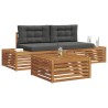 Ensemble de canapés d'extérieur 3 Pièce Naturel et Anthracite 526635526635