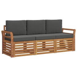 Ensembles de canapés avec coussin 3 pcs Naturel et Anthracite 526641526641