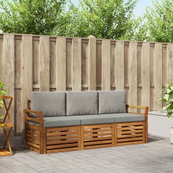 Ensembles de canapés avec coussin 3 pcs Gris Naturel et Clair 526642526642