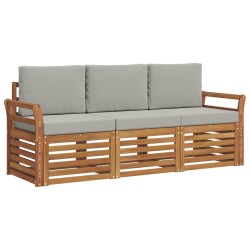 Ensembles de canapés avec coussin 3 pcs Gris Naturel et Clair 526642526642