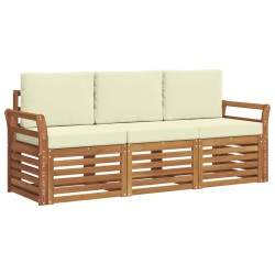 Ensembles de canapés avec coussin 3 pcs Naturel et Crème 526643526643